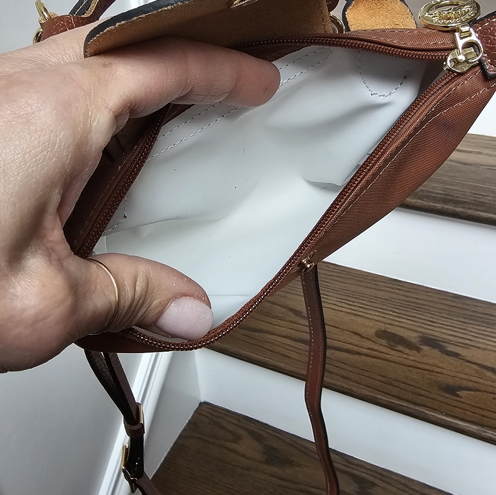 Longchamp Le Pliage Mini Crossbody In Brown. Gorgeous color. - Picture 5 of 5